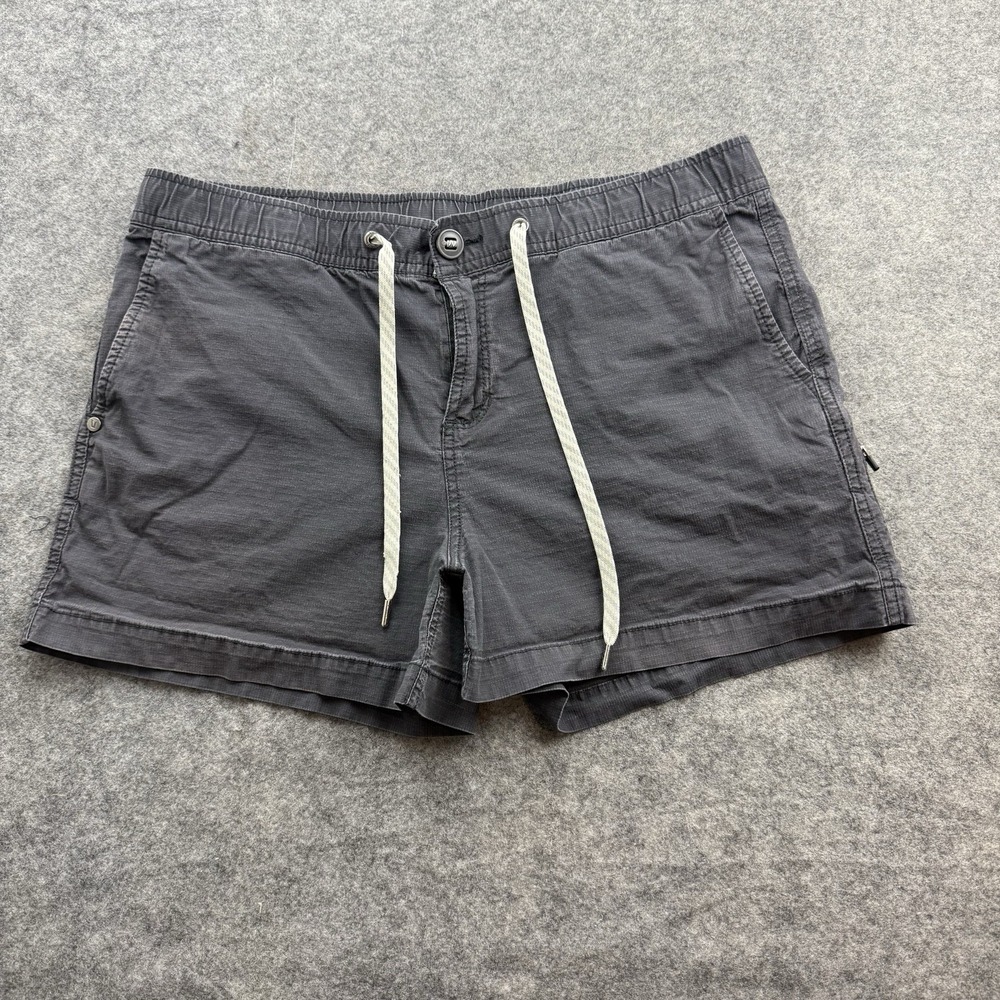 Vuori Ripstop Shorts Womens Large Gray Drawstring Athletic Outdoor Hiking